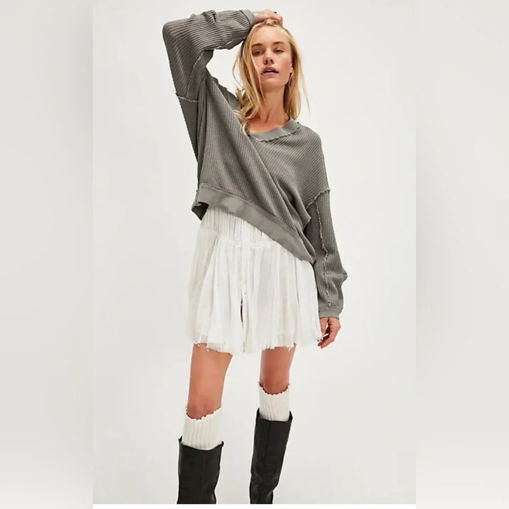 Free People Ricky Thermal in Fallen Rock we the free size small NWOT
